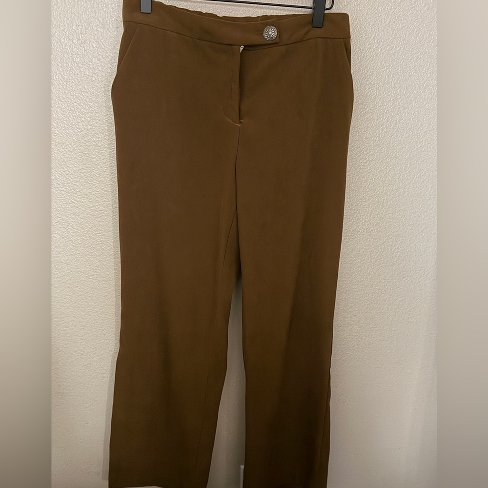 Coldwater Creek Brown Tailored Dress Pants Size 8P Petite